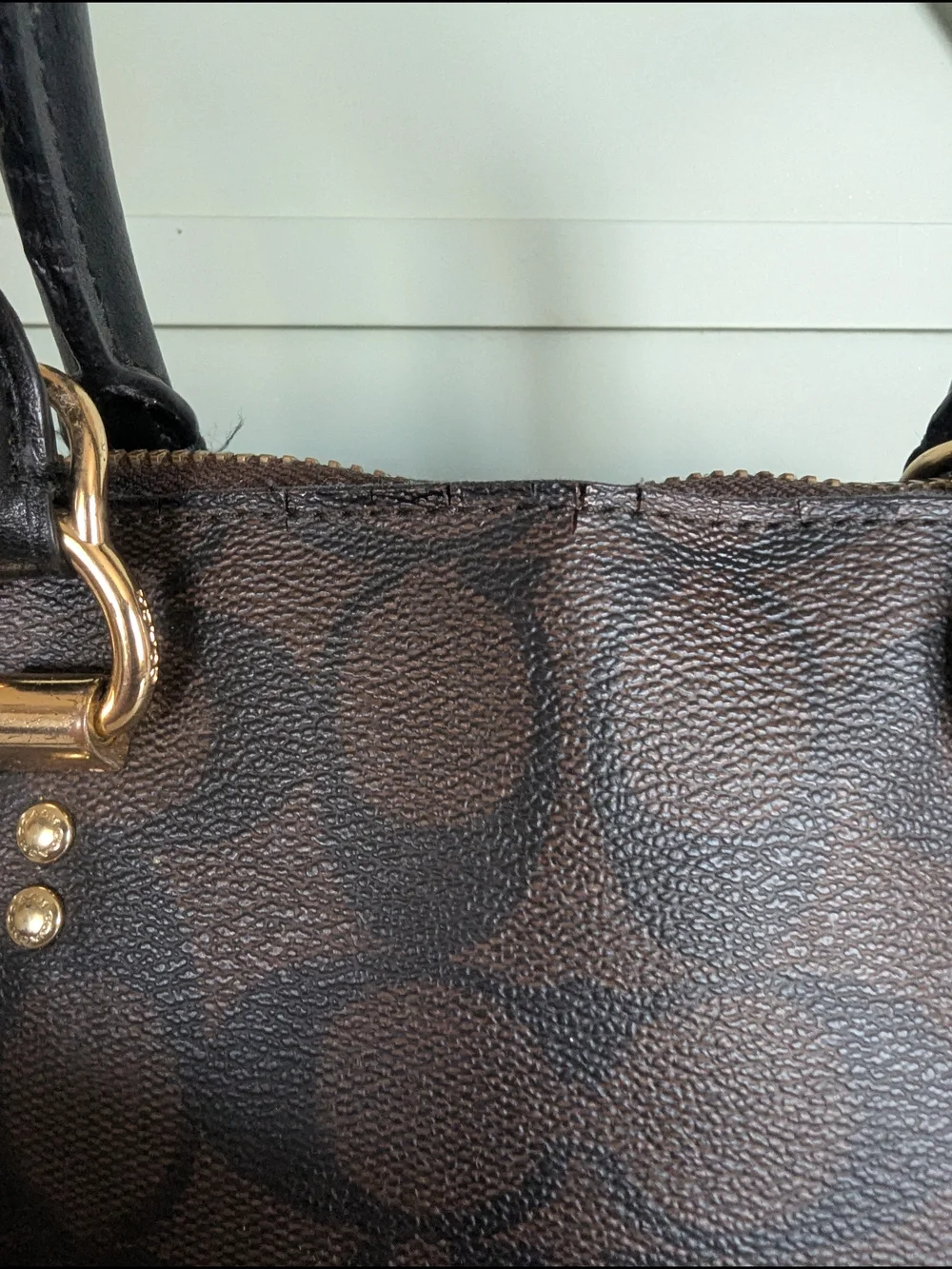 Coach Katy Satchel in Signature Canvas (Style 2558). This classic dome-shaped